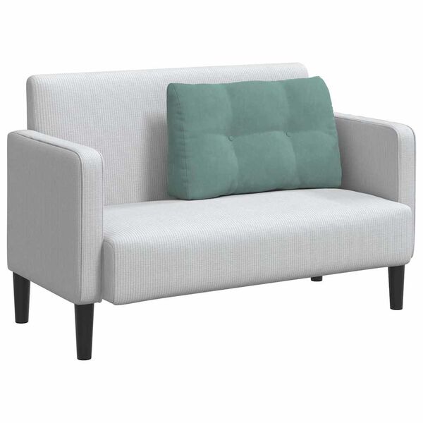 vidaXL Travesseiro para Costas Verde do Mar 80 x 24 x 50 cm Veludo