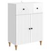 vidaXL Buffet Branco Brilhante 66 x 34,5 x 90 cm Derivados de Madeira