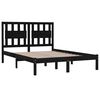 vidaXL Estrutura de cama super king 180x200 cm pinho maci&ccedil;o preto