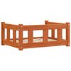 vidaXL Cama para Cachorro Marrom Cera 65,5 x 50 x 28 cm