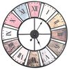 vidaXL Rel&oacute;gio de parede vintage c/ movimento quartzo 60 cm XXL