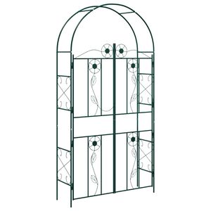 vidaXL Arco de Jardim Liso Verde 115 x 37 x 226 cm