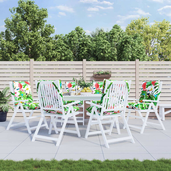 vidaXL Almofad&otilde;es cadeira encosto baixo 6 pcs tecido oxford multicor