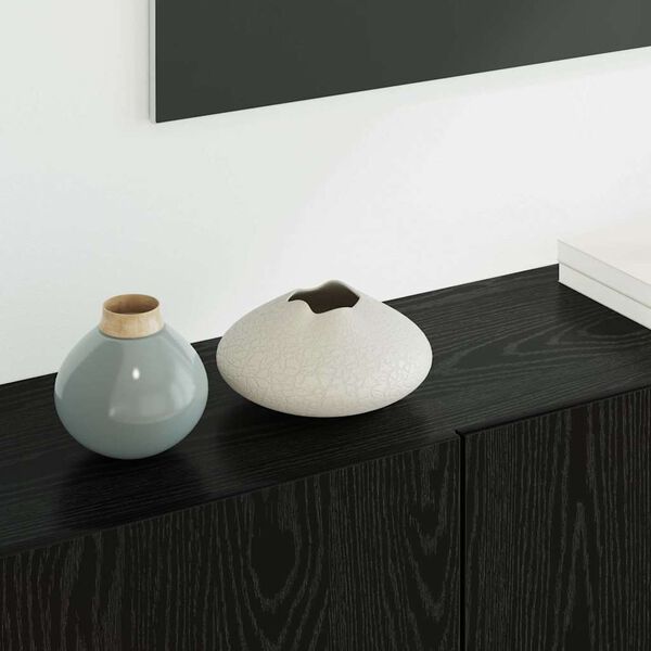 vidaXL Unidade de TV de Parede 5 pcs Carvalho Preto Madeira processada