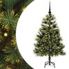 vidaXL &Aacute;rvore de Natal Artificial Articulada com Cones Verde 120 cm
