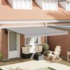vidaXL Toldo Retr&aacute;til Cinzento-claro 400 &times; 300 cm Tecido e Alum&iacute;nio