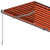 vidaXL Toldo retr&aacute;til manual com estore 3x2,5 m laranja e castanho