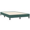vidaXL Cama box spring c/ colch&atilde;o e LED 120x210 cm veludo verde-escuro
