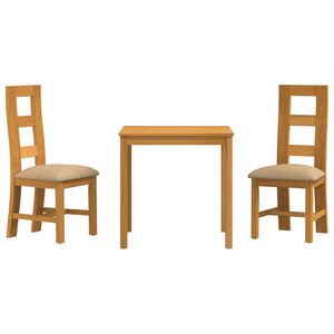 vidaXL Conjunto de sala de jantar 3 unid. Bege