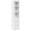 vidaXL Aparador alto 37,5x35x180 cm derivados de madeira branco