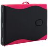 vidaXL Mesa de massagens dobr&aacute;vel 2 zonas madeira preto e rosa