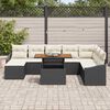 vidaXL Conjunto de Sofá de Jardim 9 pcs Preto Rattan Sintético