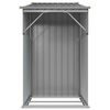 vidaXL Abrigo de jardim 277x93x179 cm aço galvanizado cinzento