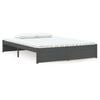 vidaXL Estrutura de cama casal 135x190 cm madeira maci&ccedil;a cinzento
