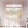 vidaXL Cortinas de voile com ilhós 2 pcs rosa 140x245 cm