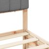 vidaXL Estrutura de Cama com Cabeceira Estofada Cinzento-claro
