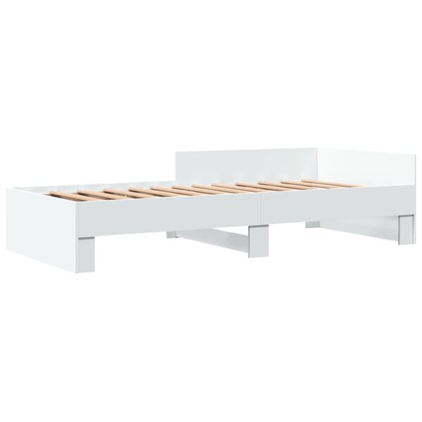vidaXL Estrutura de cama 90x200 cm derivados de madeira branco