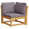 vidaXL 7 pcs conjunto lounge jardim c/almofad&otilde;es madeira maci&ccedil;a ac&aacute;cia