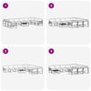 vidaXL Conjunto de Sof&aacute;s para Exterior 11 pcs Natural e Creme