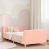 vidaXL Estrutura de Cama Infantil com Cabeceira Rosa 90 x 200 cm
