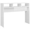 vidaXL Mesa consola 105x30x80 cm derivados de madeira branco brilhante