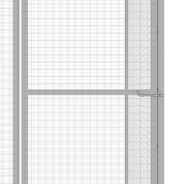 vidaXL Jaula para gatos 4,5x1,5x1,5 m a&ccedil;o galvanizado