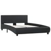 vidaXL Estrutura de cama c/ LED 120x200 cm couro artificial preto
