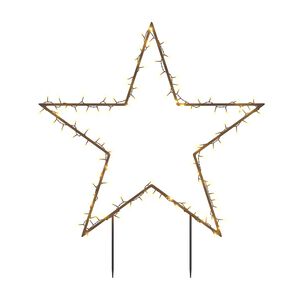 vidaXL Decora&ccedil;&atilde;o estrela de Natal c/ luz e estacas 115 luzes LED 85 cm
