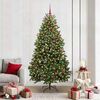 vidaXL &Aacute;rvore de Natal Artificial Verde 210 cm PVC e Metal