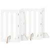 vidaXL Cerca dobr&aacute;vel para pets 4 unid. Branco 201 x 38 x 90 cm