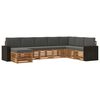 vidaXL Conjunto de Sof&aacute;s para Exterior 8 unid. Natural e Antracite