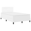 vidaXL Cama Box com colch&atilde;o Branco 120 x 200 cm Couro sint&eacute;tico