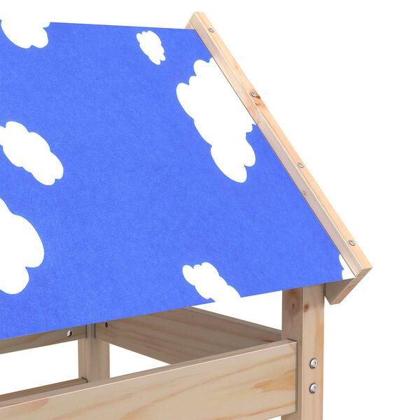 vidaXL Torre de Brincar Castanho Madeira de Pinheiro S&oacute;lida