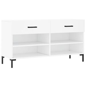 vidaXL Banco sapateira 102x35x55 cm derivados de madeira branco