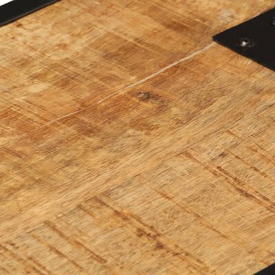 vidaXL Mesa de cabeceira 43x30x51 cm madeira mangueira áspera maciça