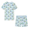 vidaXL Pijama de manga curta para crian&ccedil;a azul-claro 128