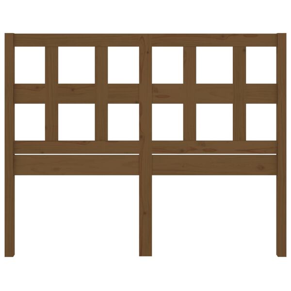 vidaXL Cabeceira de cama 185,5x4x100 cm pinho maci&ccedil;o castanho mel