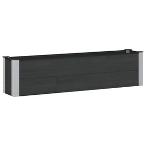 vidaXL Canteiro de jardim elevado Preto 150 x 30 x 36 cm