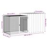 vidaXL Gaiola p/ coelhos 200x91x100 cm aço galvanizado antracite
