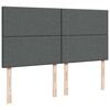 vidaXL Estrutura de cama otomana com colch&atilde;o 180x200cm cinzento escuro
