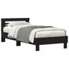 vidaXL Estrutura da Cama com led Carvalho Preto 100 x 200 cm