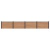 vidaXL Painel de Cerca 4 pcs WPC e Alum&iacute;nio Castanho