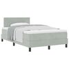 vidaXL Cama Box com colch&atilde;o Cinzento-claro 120 x 200 cm Veludo