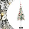 vidaXL &Aacute;rvore de Natal com 150 LEDs com suporte Branco 120 cm PE e A&ccedil;o