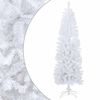 vidaXL &Aacute;rvore Slim de Natal Artificial 180 cm PVC e A&ccedil;o Branco