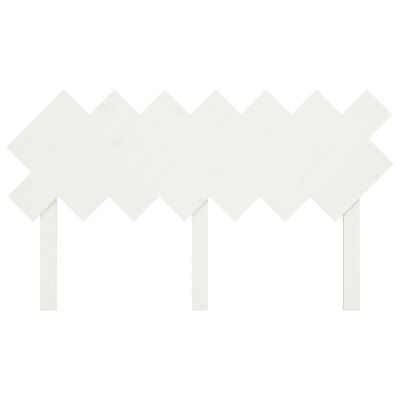 vidaXL Cabeceira de cama 151,5x3x81 cm pinho maciço branco