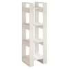 vidaXL Estante/divis&oacute;ria 41x35x125 cm pinho maci&ccedil;o branco