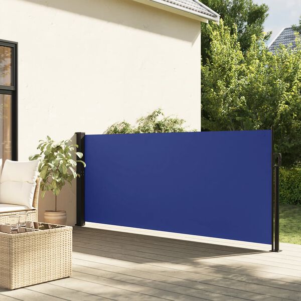 vidaXL Toldo lateral retr&aacute;til 140x500 cm azul