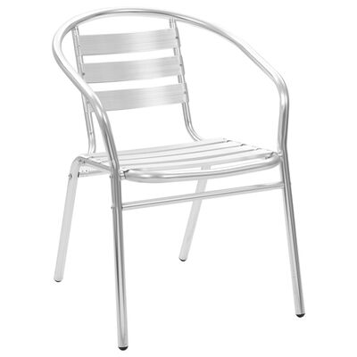 vidaXL Cadeiras de exterior empilháveis 4 pcs alumínio