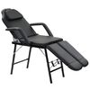 vidaXL Cadeira esteticista port&aacute;til couro artificial 185x78x76cm preto